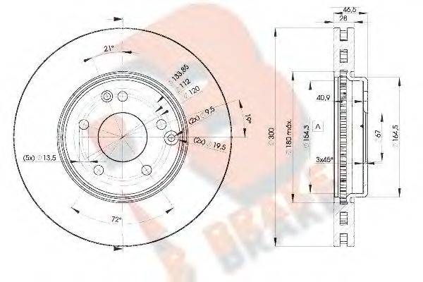 R BRAKE 78RBD20411