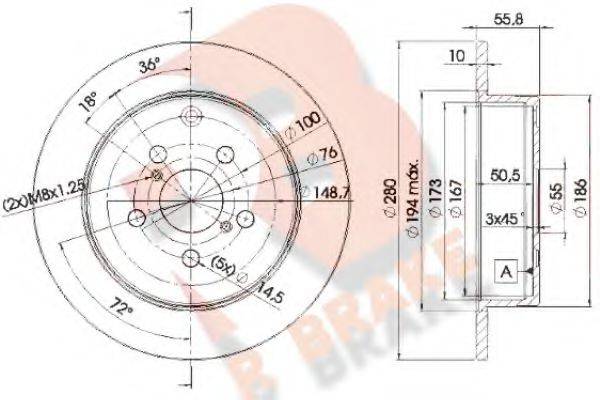 R BRAKE 78RBD20503