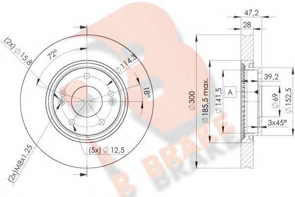 R BRAKE 78RBD20580