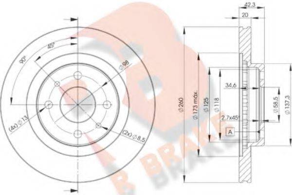 R BRAKE 78RBD21073