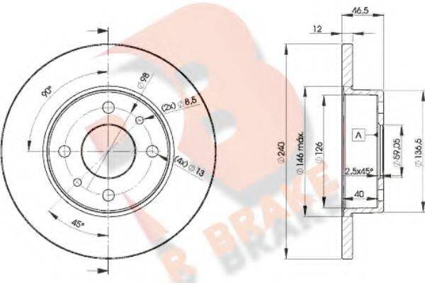 R BRAKE 78RBD21815