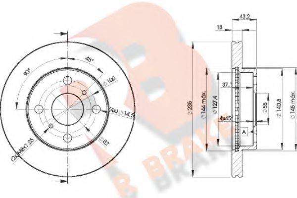 R BRAKE 78RBD22020