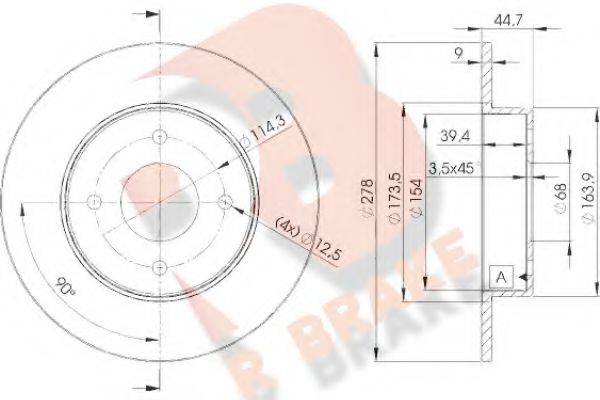 R BRAKE 78RBD22083