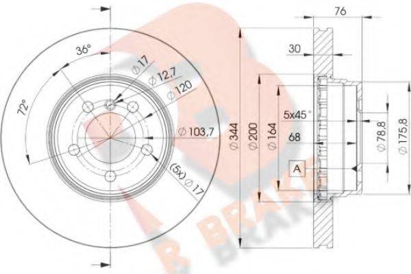 R BRAKE 78RBD22207