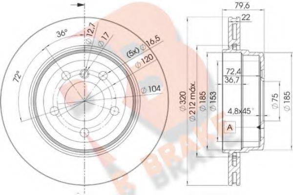 R BRAKE 78RBD22218