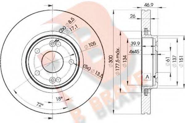 R BRAKE 78RBD22235