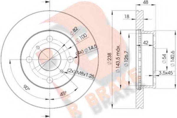 R BRAKE 78RBD22250