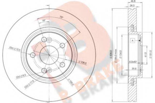R BRAKE 78RBD22317