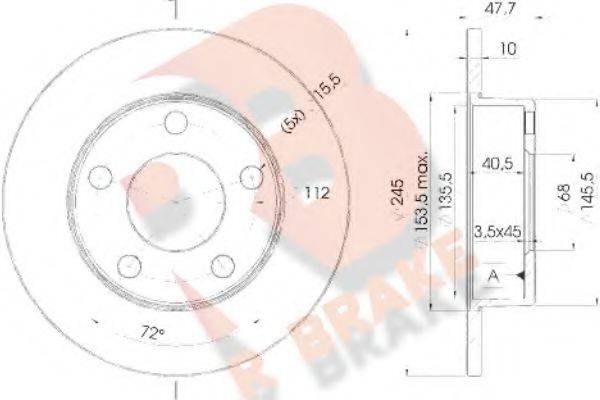 R BRAKE 78RBD22746