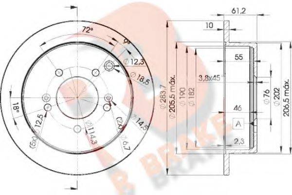 R BRAKE 78RBD22907