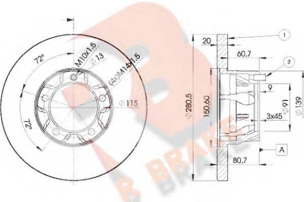 R BRAKE 78RBD13017