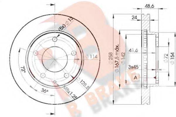 R BRAKE 78RBD23258