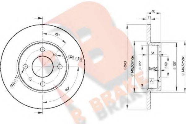 R BRAKE 78RBD23465