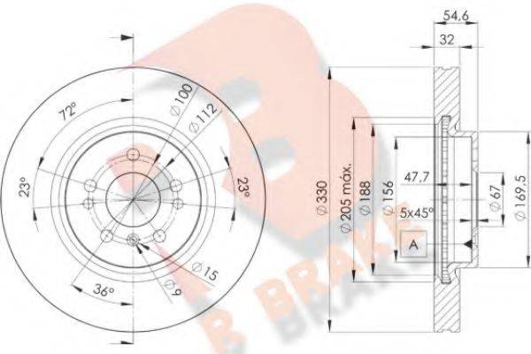 R BRAKE 78RBD23507