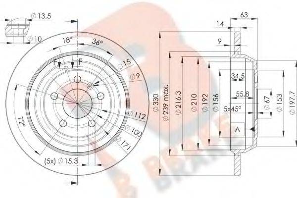 R BRAKE 78RBD23508