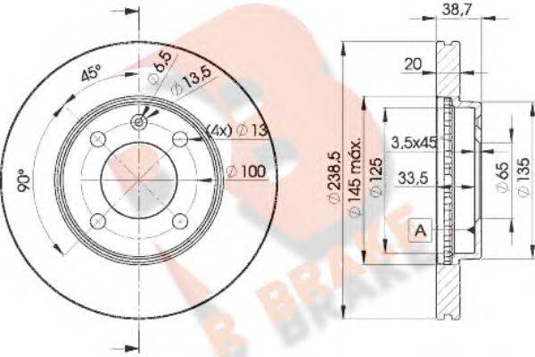 R BRAKE 78RBD23975