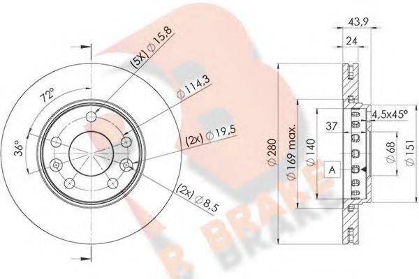R BRAKE 78RBD24022