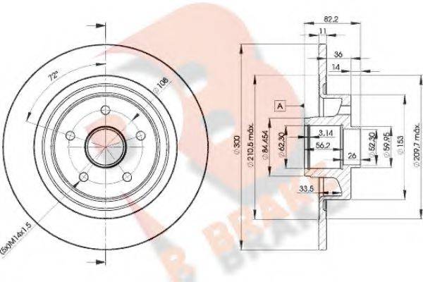 R BRAKE 78RBD14108