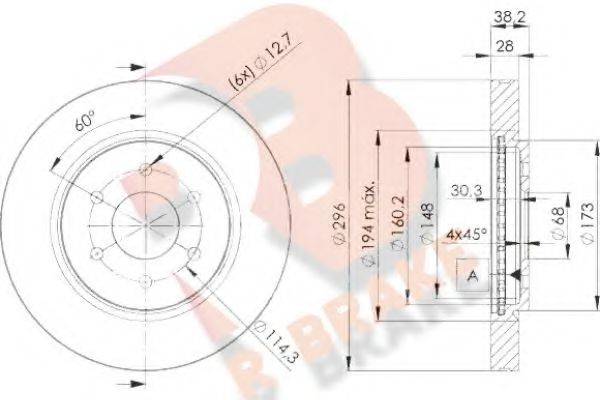 R BRAKE 78RBD24200