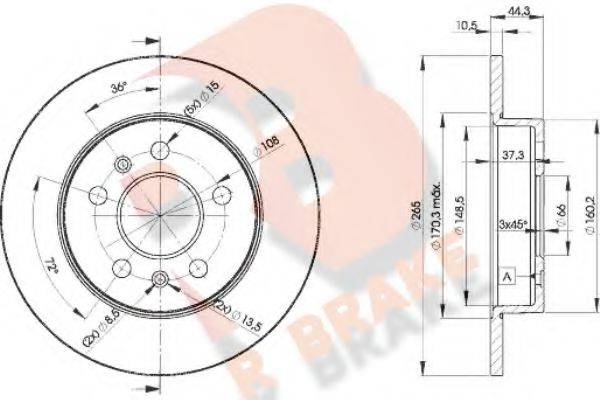 R BRAKE 78RBD24296