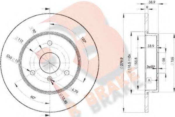 R BRAKE 78RBD24341