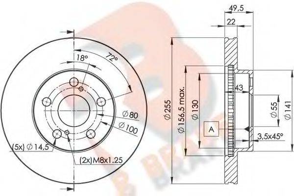 R BRAKE 78RBD24413