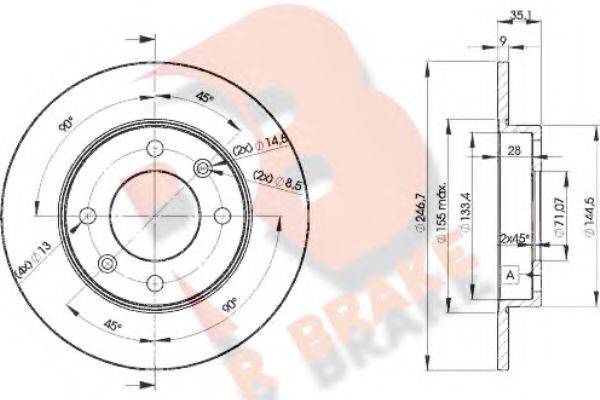 R BRAKE 78RBD24746