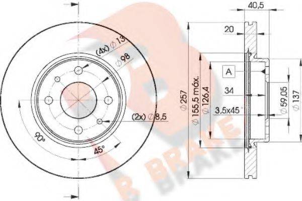 R BRAKE 78RBD25056