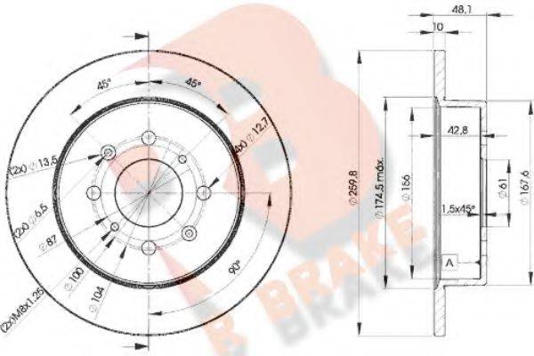 R BRAKE 78RBD25106