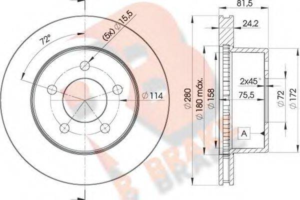 R BRAKE 78RBD15115