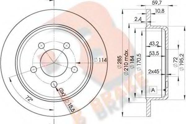 R BRAKE 78RBD25116