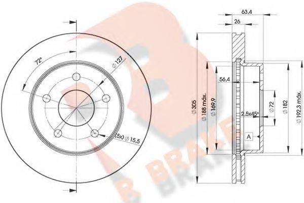 R BRAKE 78RBD25117