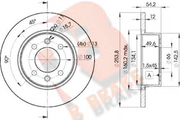 R BRAKE 78RBD25166