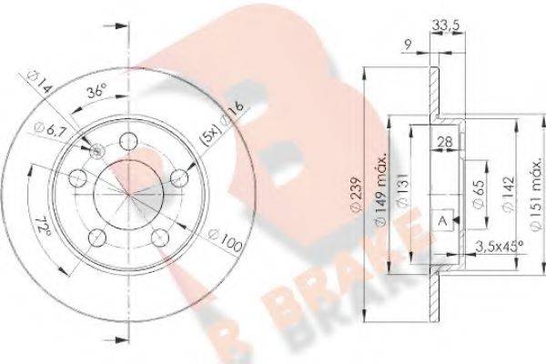 R BRAKE 78RBD25311