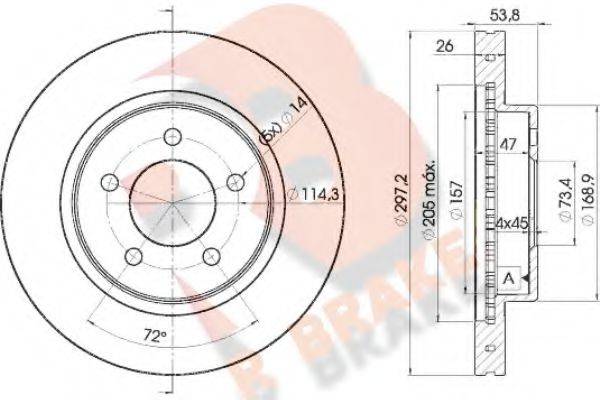 R BRAKE 78RBD25386