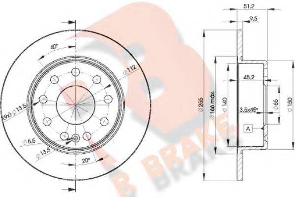 R BRAKE 78RBD25616