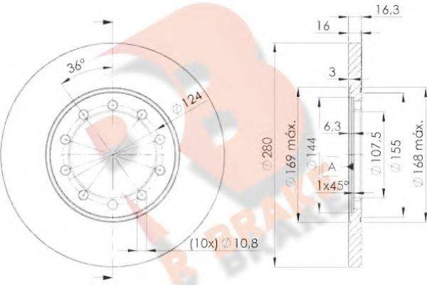R BRAKE 78RBD25631