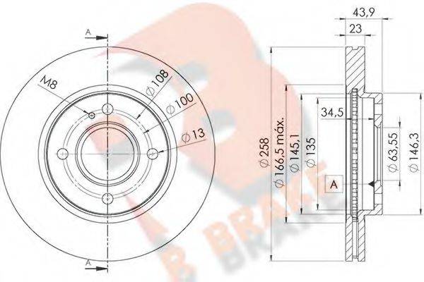 R BRAKE 78RBD25636