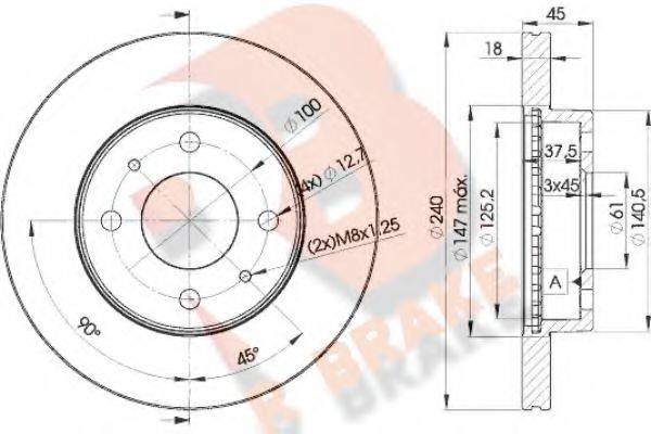 R BRAKE 78RBD25800