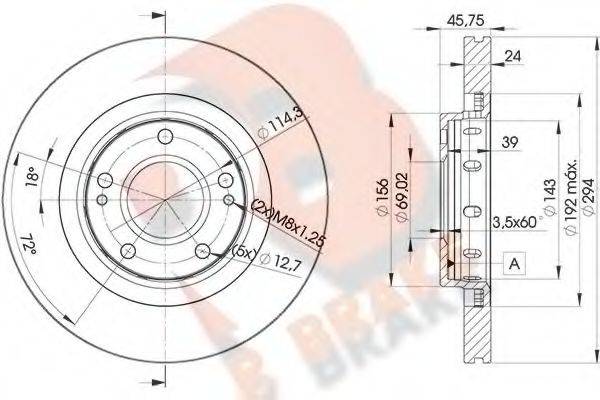 R BRAKE 78RBD25924