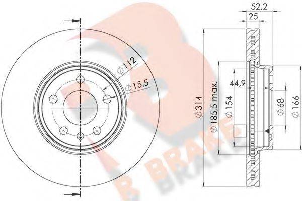 R BRAKE 78RBD26077