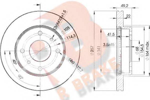 R BRAKE 78RBD27101