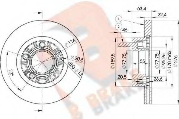 R BRAKE 78RBD17924