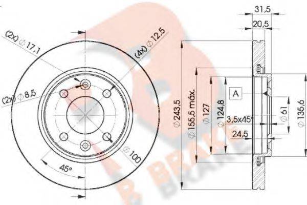 R BRAKE 78RBD28901