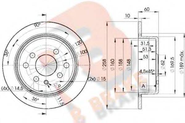 R BRAKE 78RBD29581