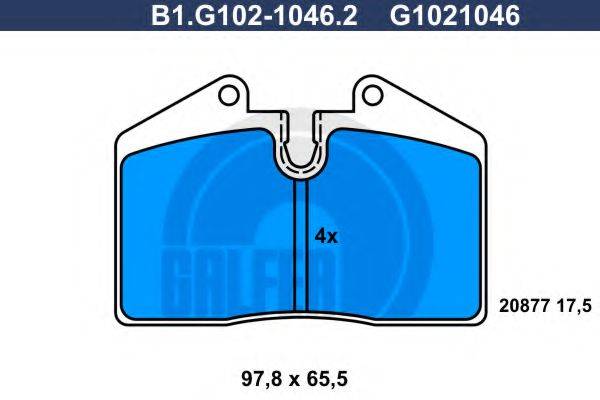 GALFER 20877 Комплект гальмівних колодок, дискове гальмо