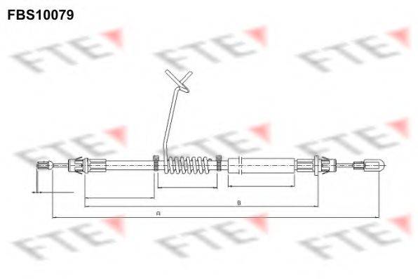 FORD 1388280 Трос, стоянкова гальмівна система