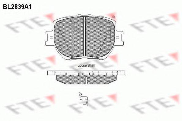 LEXUS 04465 30480 Комплект гальмівних колодок, дискове гальмо