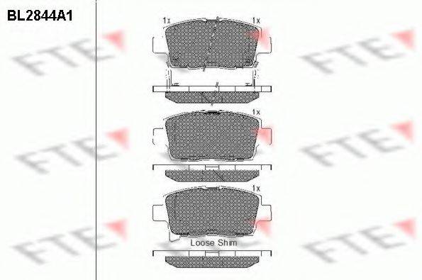 FTE 25317 Комплект гальмівних колодок, дискове гальмо