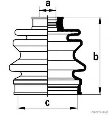 NIPPARTS J2868002 Комплект пильника, приводний вал